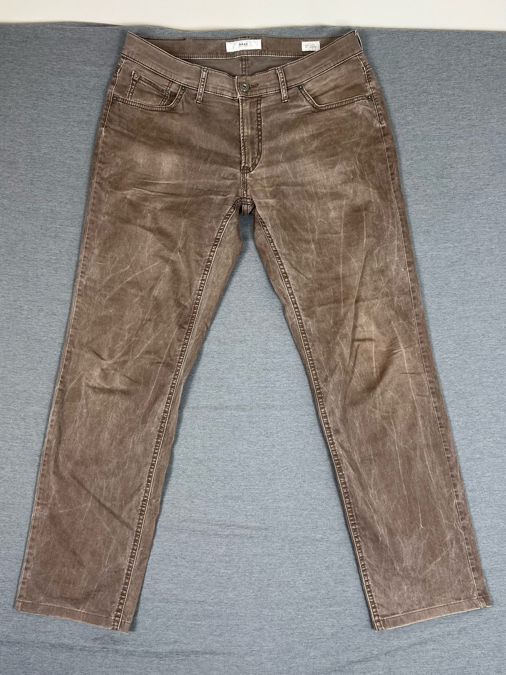 Brax Brown Ice Dye Effect Slim Fit Trousers